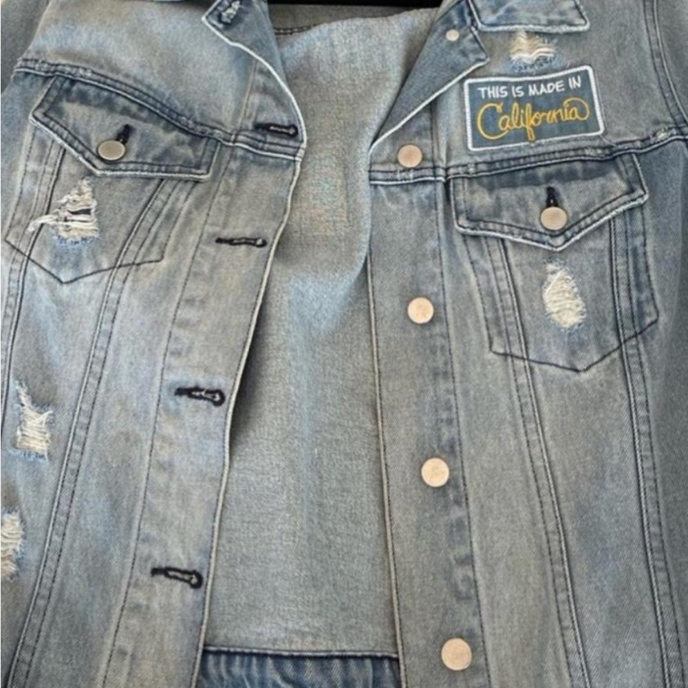 Lauren Moshi Blue Vintage Jean Jacket with Patch